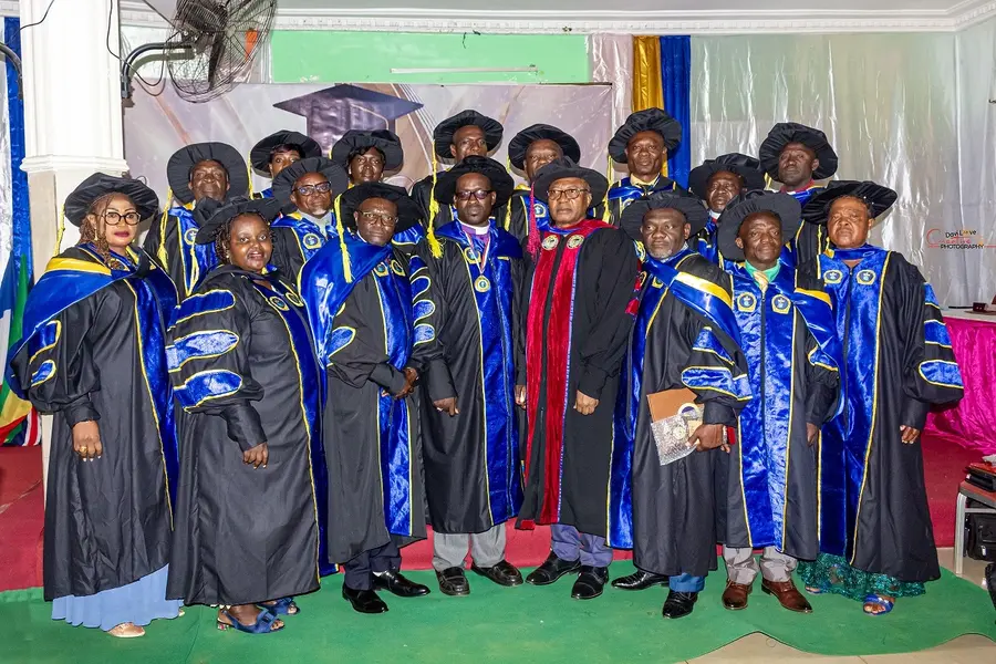 JAFAN-AWE graduation ceremony - students in gowns